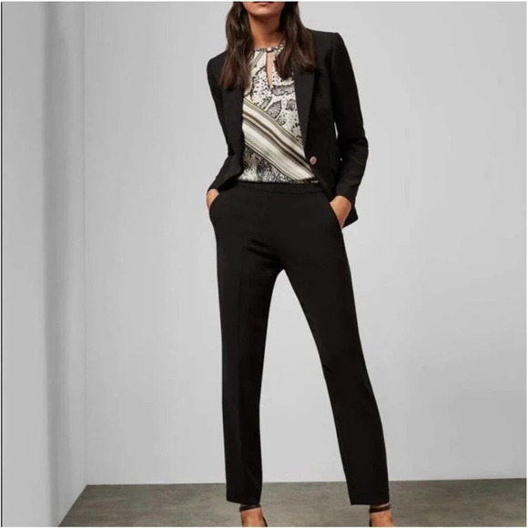 Ted Baker Pants Sz 5 Women's 36 Waist Black Wool Blend Career Business Office - Picture 1 of 11